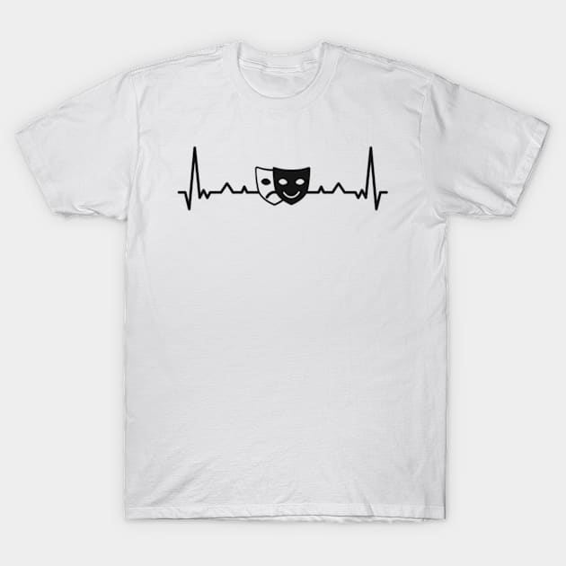 Theater Actor Heartbeat Gift T-Shirt by Bestseller